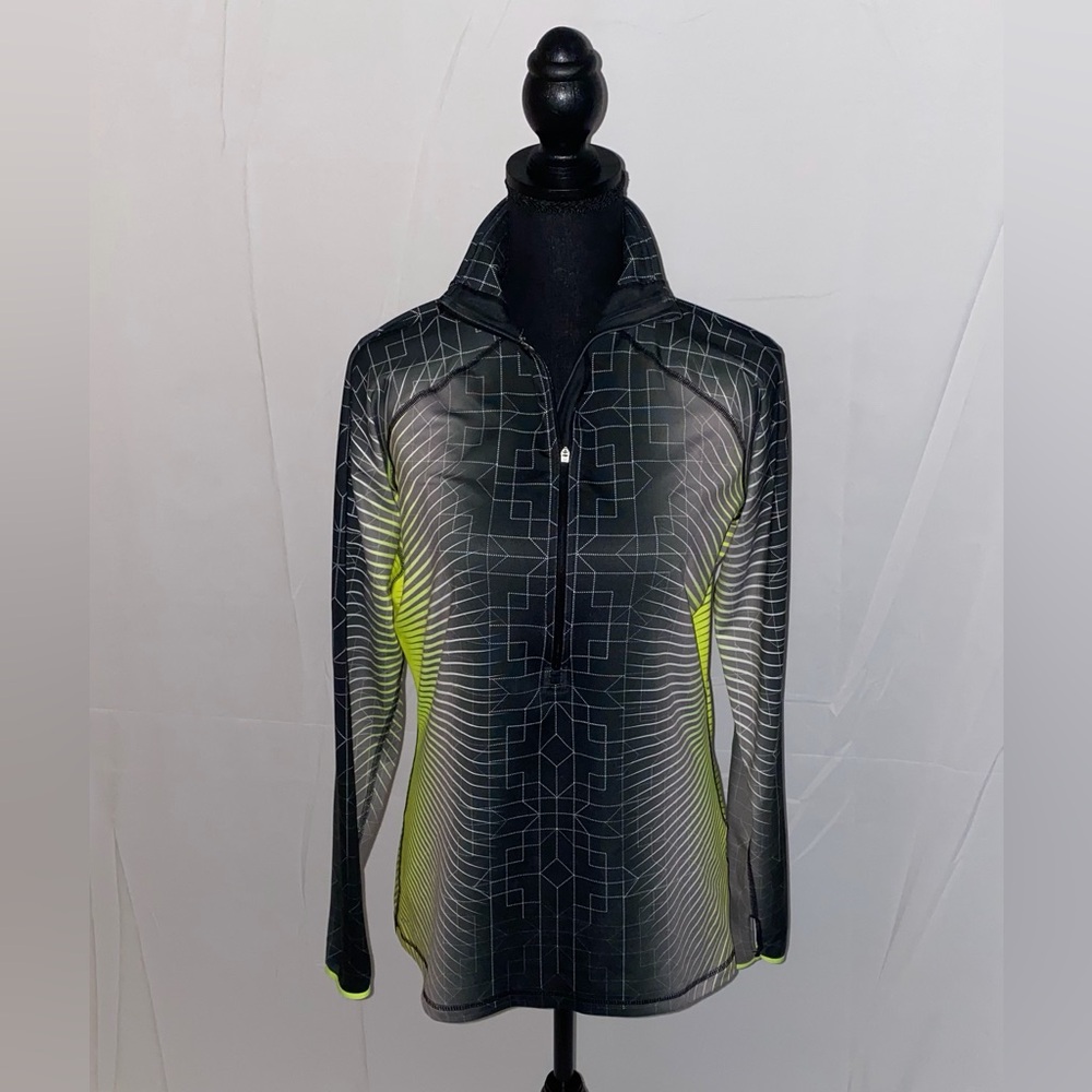 Nike Pro | Black and Yellow Half-Zip Pullover Jacket